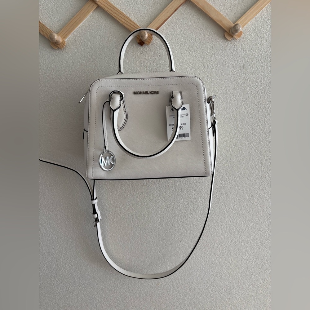 Michael Kors White Satchel with Structured Design